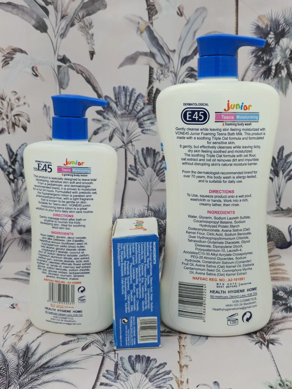 E45 Junior Kids & Teens Moisturizing Body Wash, Soap & Lotion - Blue